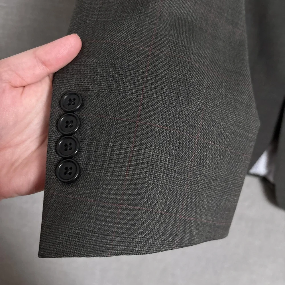 Brooks Brothers Sport Coat 40L Charcoal Gray Wool Explorer Classic Blazer Jacket